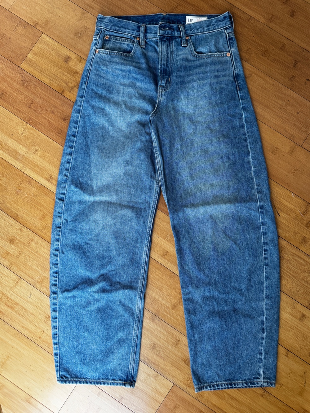 GAP high rise barrel jeans